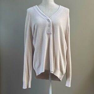 Barefoot Dreams CozyChic Ultra Lite Rib Back Placket Henley *nwt